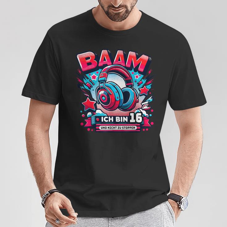 Ich Bin 16 Jahre 16Th Birthday Gamer Boy T-Shirt Lustige Geschenke