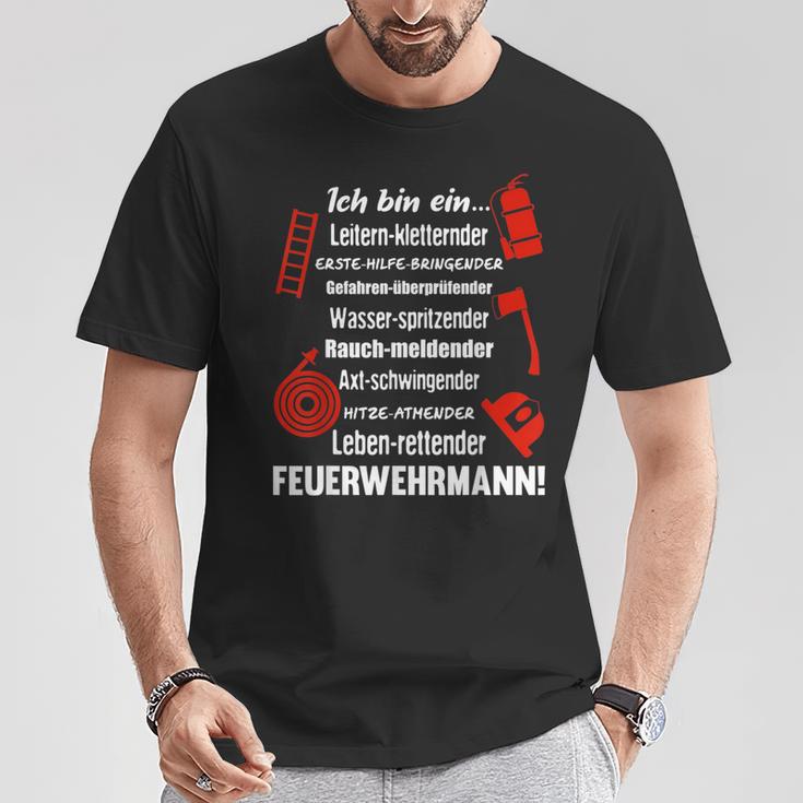 Ich Bin Ein Feuerwehrmannoluntary Fire Brigade Ich Bin Ein T-Shirt Lustige Geschenke