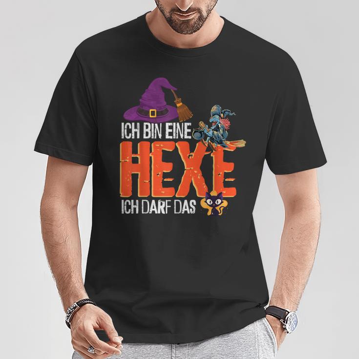 Ich Bin Eine Hexe Ich Darf Das Hexe T-Shirt Lustige Geschenke