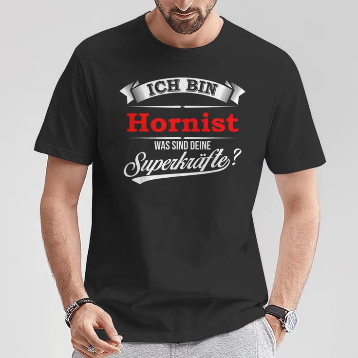 Ich Bin Hornist Superkraft I'm Hornist T-Shirt Lustige Geschenke