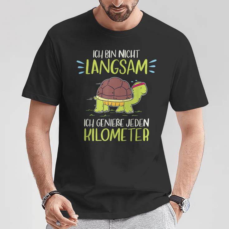 Ich Bin Nicht Langsam Ich Genießen Jeden Kilometer Running T-Shirt Lustige Geschenke