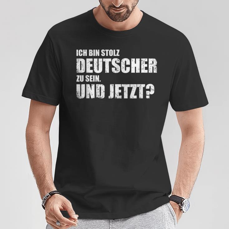 Ich Bin Stolz Deutscher Zu Sein Und Jetzt Patriot German Text T-Shirt Lustige Geschenke