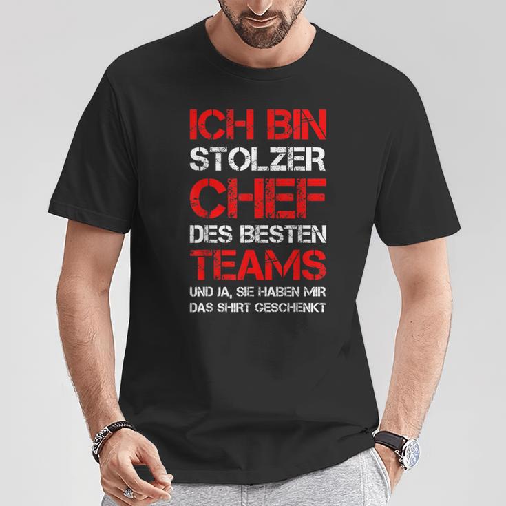 Ich Bin Stolzer Chef Des Besten Teams Colleagues Fun T-Shirt Lustige Geschenke