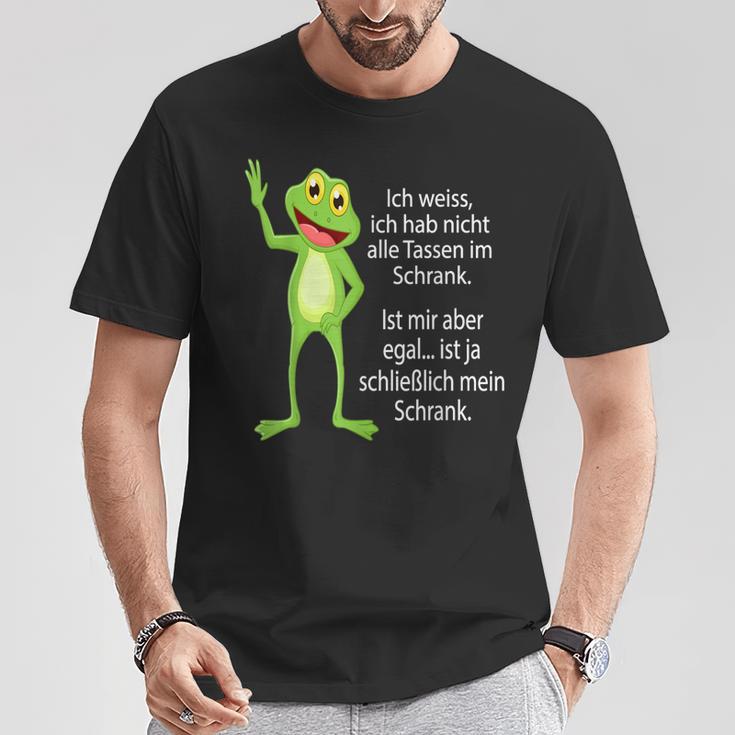 Ich Habe Nicht Alle Masse Im Schrank Frosch Ich Habe Nicht Alle Tassen T-Shirt Lustige Geschenke