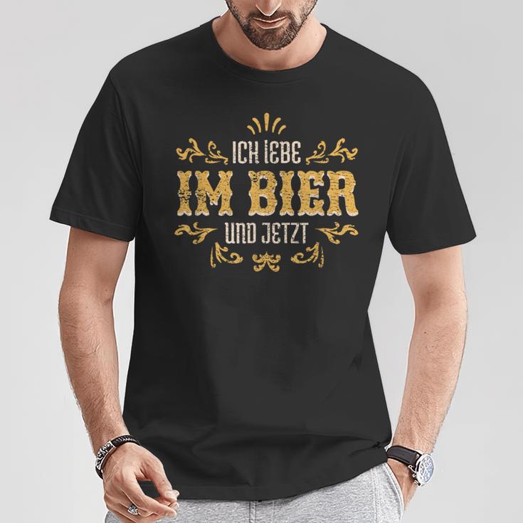 Ich Lebe Im Bier Und Jetzt Ich Lebe Im T-Shirt Lustige Geschenke