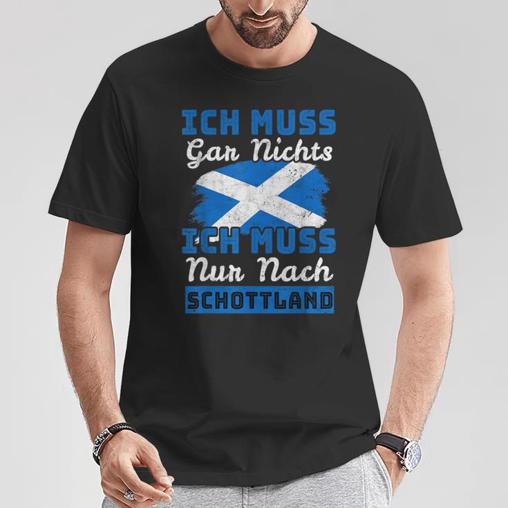 Ich Muss Nur Nach Scotland I Must Not Be In English T-Shirt Lustige Geschenke