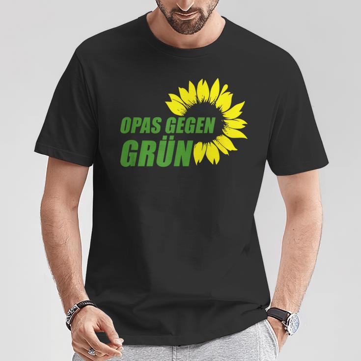 Ich Opas Gegen Grünen T-Shirt Lustige Geschenke