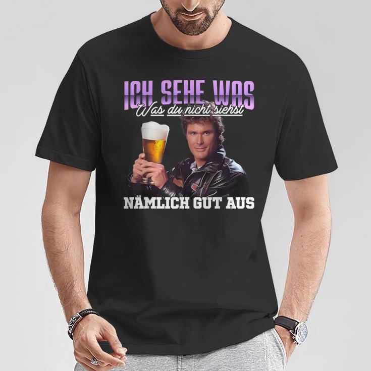 Ich Sehe Was Was Du Nicht Siehst Nämlich Gut Aus Bier T-Shirt Lustige Geschenke