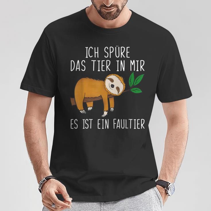 Ich Spüre Das Tier In Mir Sloth T-Shirt Lustige Geschenke