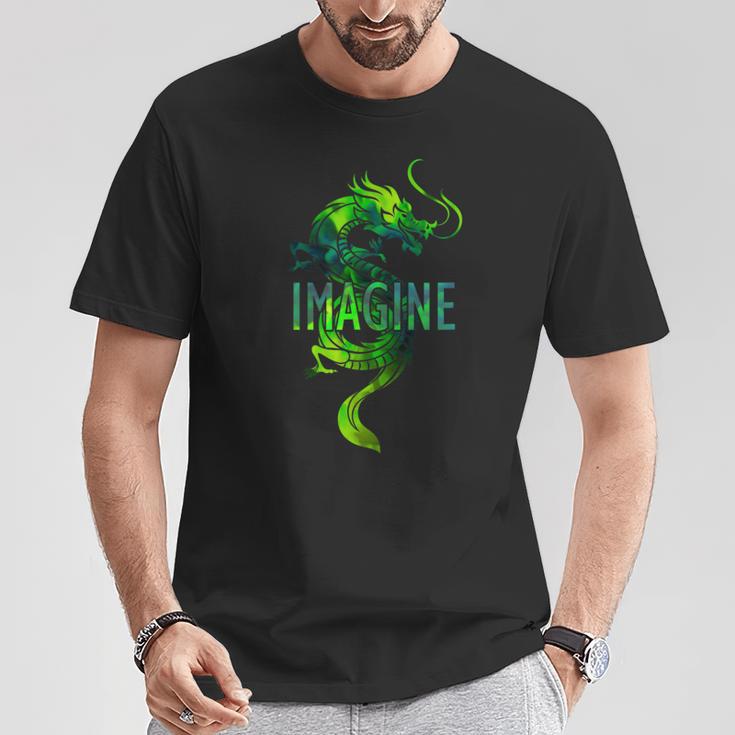 Imagine Fantasy Dragon Tattoo Style T-Shirt Lustige Geschenke