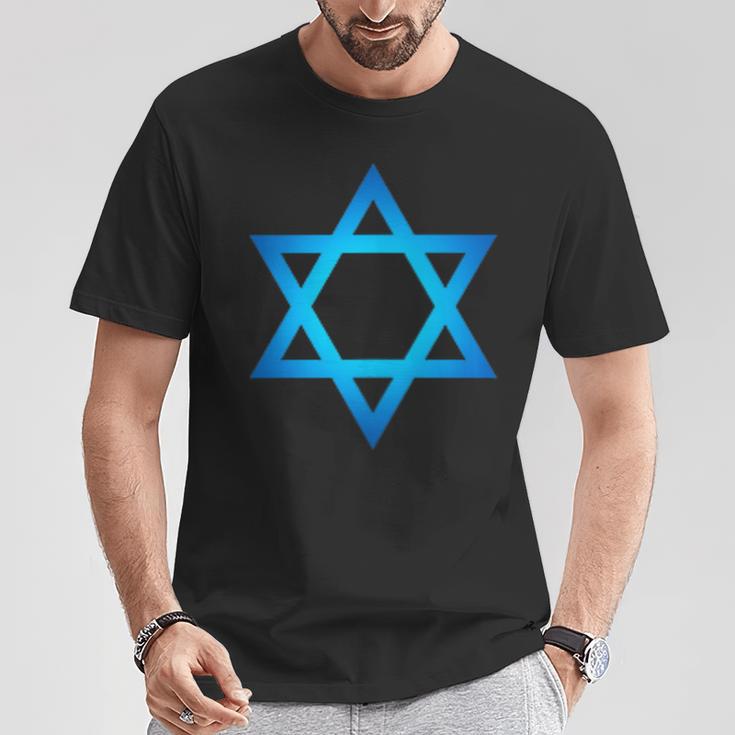 Israel Flag Small Star Of David Judaism Hexagram Symbol T-Shirt Lustige Geschenke