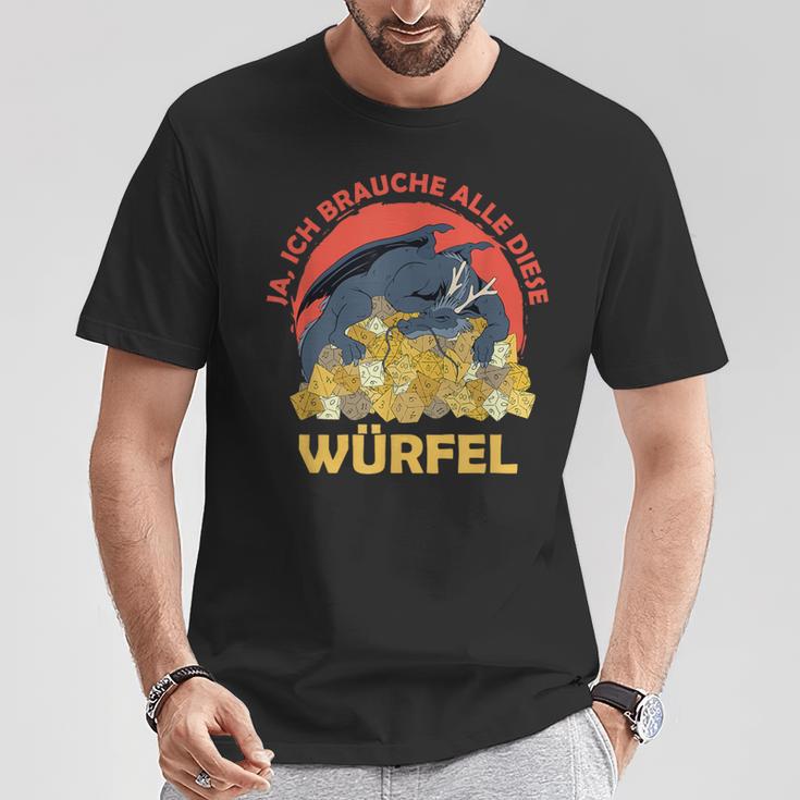 Ja Ich Brauche Alle Diese Würfel Drache Rollenspiel T-Shirt Lustige Geschenke