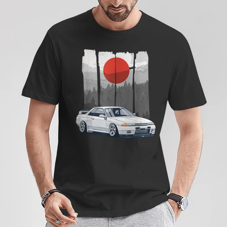 Jdm Skyline R32 Autotuning Japan Rising Sun Drift T-Shirt Lustige Geschenke