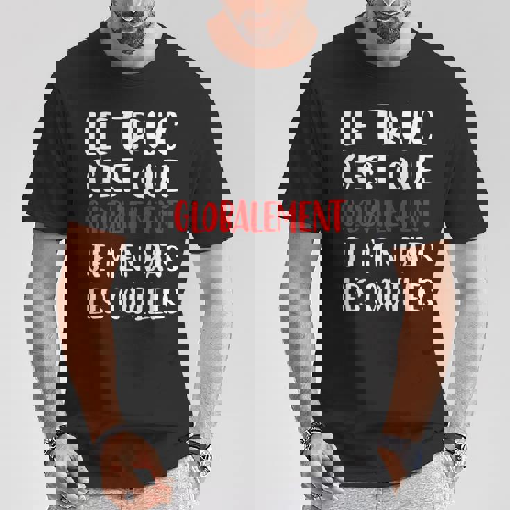 Je M'en Bats Couilles Cadeau Drôle Hommes T-Shirt Cadeaux drôles