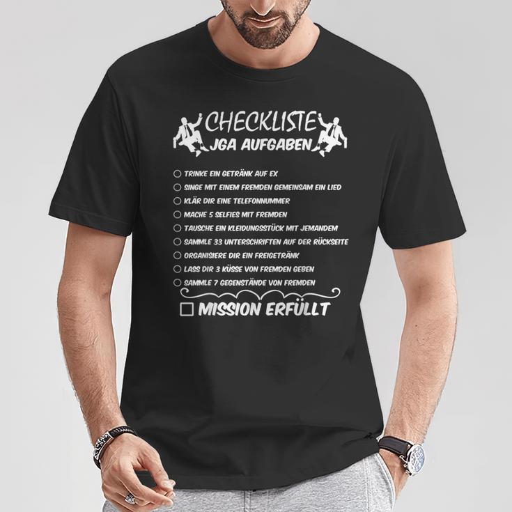 Jga Stag Party Tasks Checklist Jga S T-Shirt Lustige Geschenke