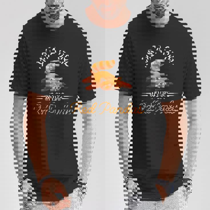 Just Girl Who Love Panda Red Amante De Los Animales Rojo Panda