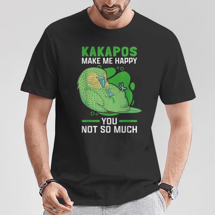 Kakapos Machen Glücklich New Zealand Flying Kakapo T-Shirt Lustige Geschenke