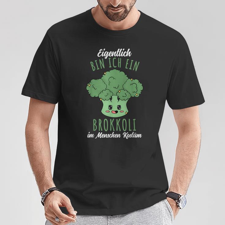 Kawaii Eigentlich Bin Ich Ein Brokkoli Kostüm T-Shirt Lustige Geschenke