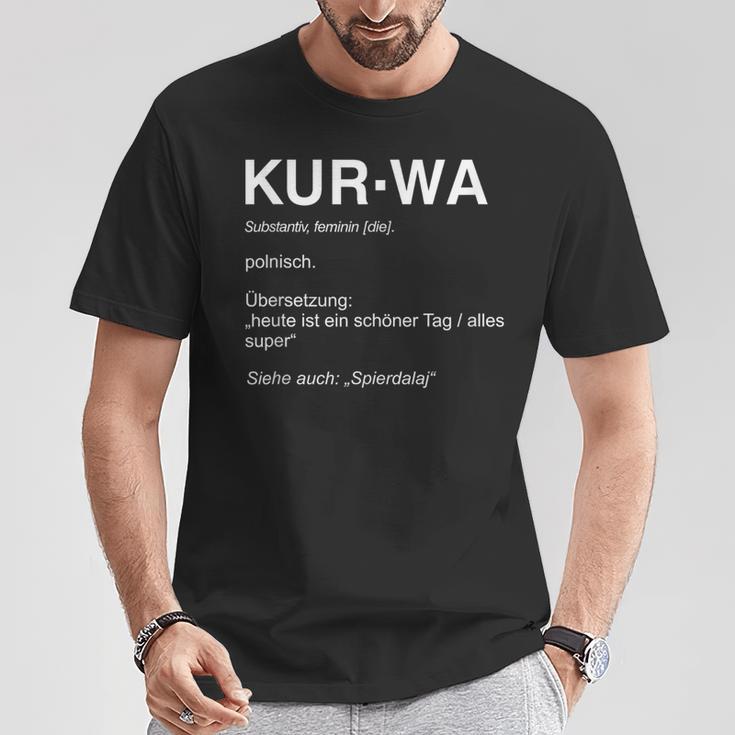 Kurwa Definition Poland T-Shirt Lustige Geschenke