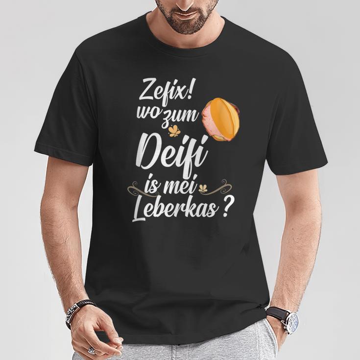 Leberkäse Leberkas Leberkässemmel Fleischkäse Bayern T-Shirt Lustige Geschenke