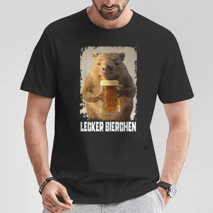 Lecker Bierchen Wombat T-Shirt Lustige Geschenke