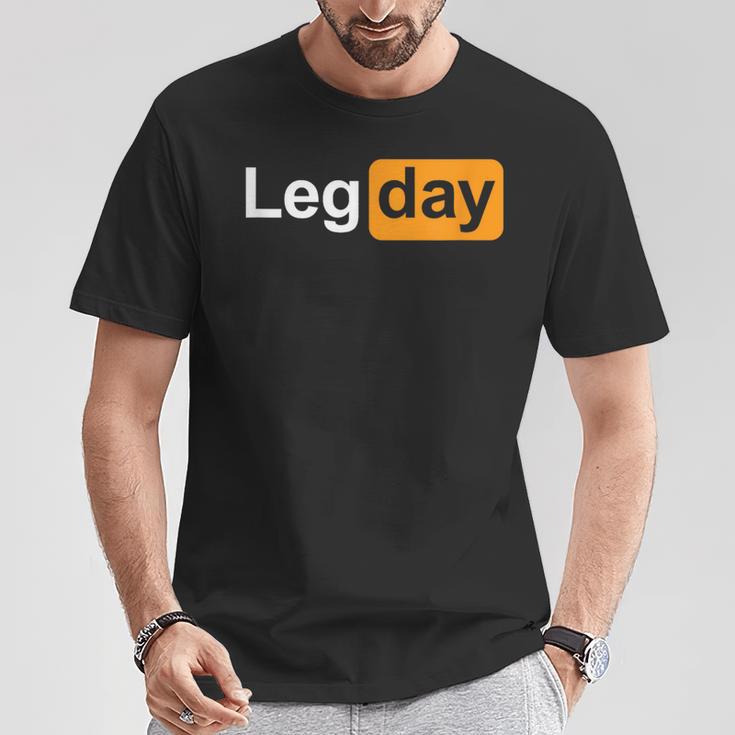 Leg Day Squats T-Shirt Lustige Geschenke