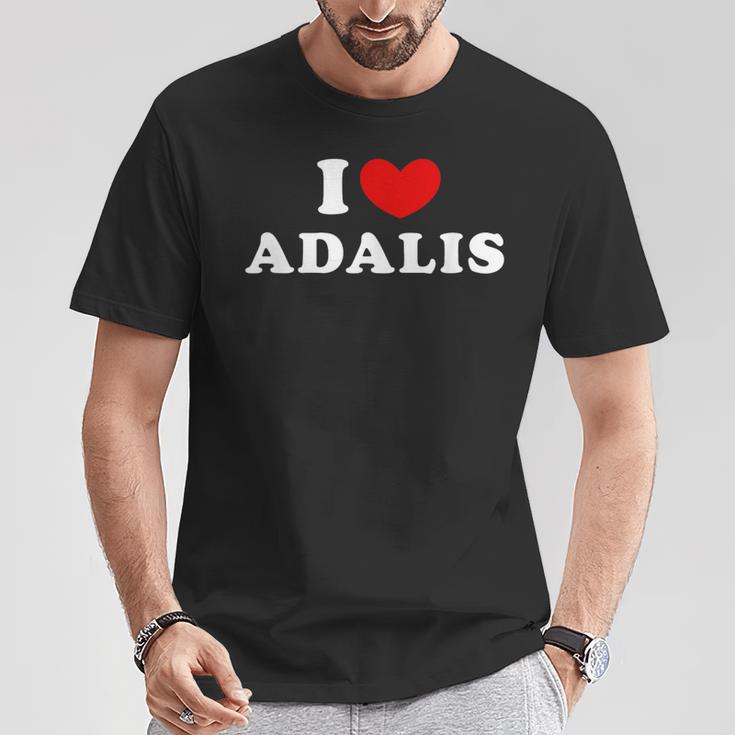 I Love Adalis I Love Adalis T-Shirt Lustige Geschenke