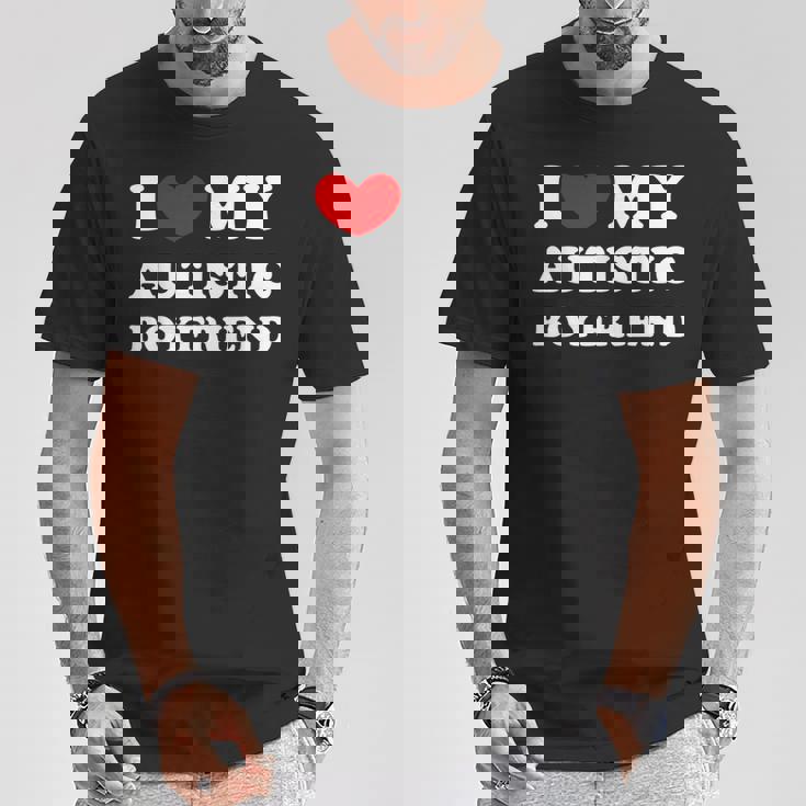 I Love My Autistic Boyfriend Amo Il Mio Ragazzo Autistico Maglietta Regalos divertidos