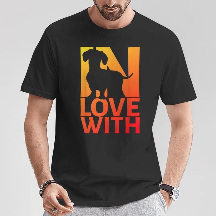 In Love With Dachshund T-Shirt Lustige Geschenke