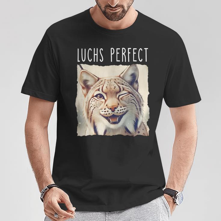 Luchs Perfect X Lynx Bobcat Looks Perfect Lustiger Luchs T-Shirt Lustige Geschenke