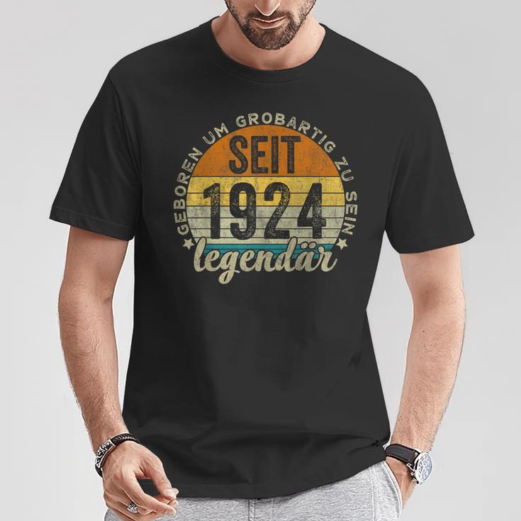 Lustiger 100 Geburtstag -Intage 1924 Geburtstag 100 Jahre T-Shirt Lustige Geschenke