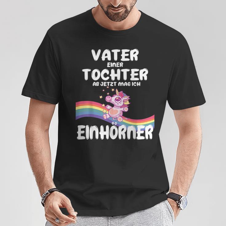 Lustigesater Einer Tochter Einhörner Geburt Baby T-Shirt Lustige Geschenke