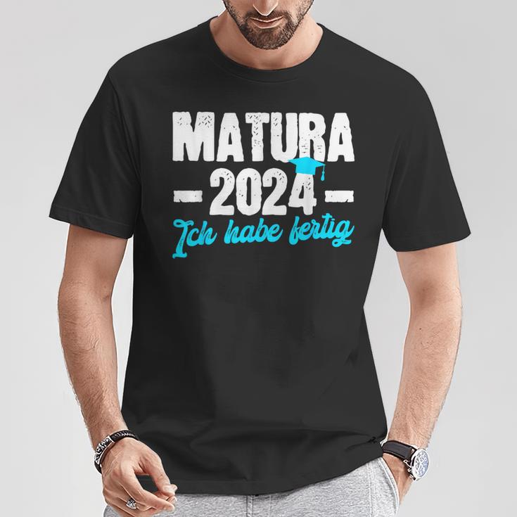 Matura 2024 Ich Habe Fertig Matura Bestanden T-Shirt Lustige Geschenke