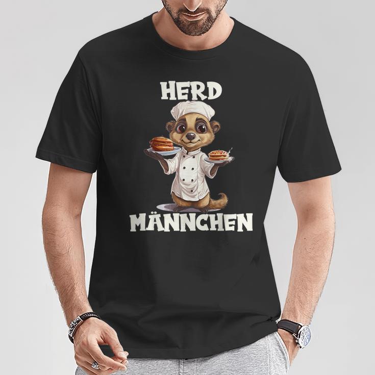 Meerkat Cooking Chef's Hat Man Herdmännchen T-Shirt Lustige Geschenke