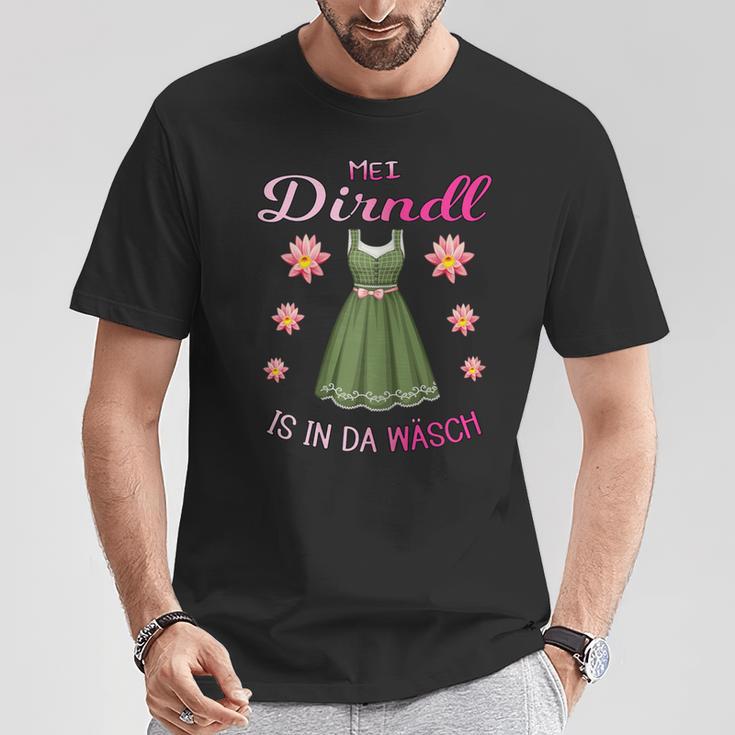 Mei Dirndl Is In Da Wäsch Lausmadl Women's Costume Dirndl T-Shirt Lustige Geschenke