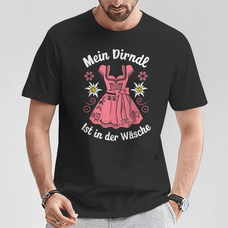 Mein Dirndl Ist In Der Wäsche Trachten Damen Traditional T-Shirt Lustige Geschenke