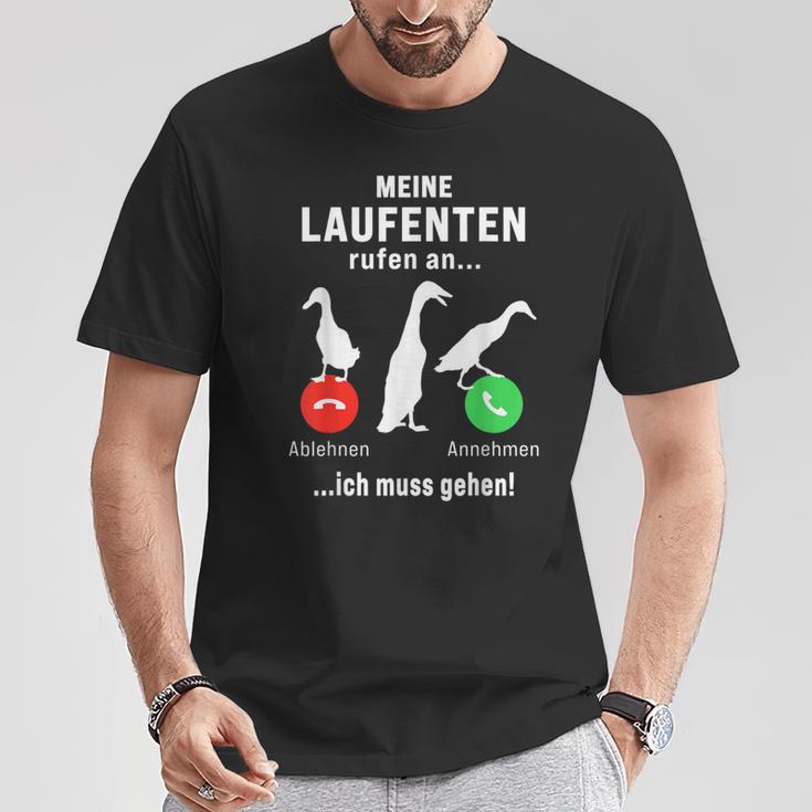 Meine Laufente Rufen An Laufentenstall Duck Breeding T-Shirt Lustige Geschenke