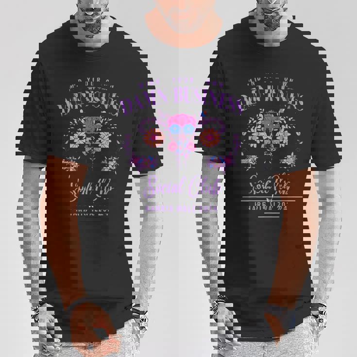 Mind Your Own Damn Business Harris Walz Waltz 2024 Floral T-Shirt Unique Gifts