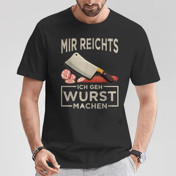 Mir Reichts Ich Geh Wurst Machen Butcher Fleischer T-Shirt Lustige Geschenke