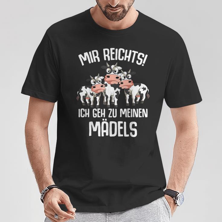 Mir Reichts Ich Geh Zu Meinen Kühen Landwirt Kühe Bauer Kuh T-Shirt Lustige Geschenke