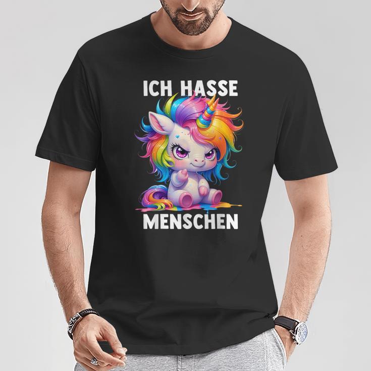 Misantroph Ich Hasse Menschen T-Shirt Lustige Geschenke