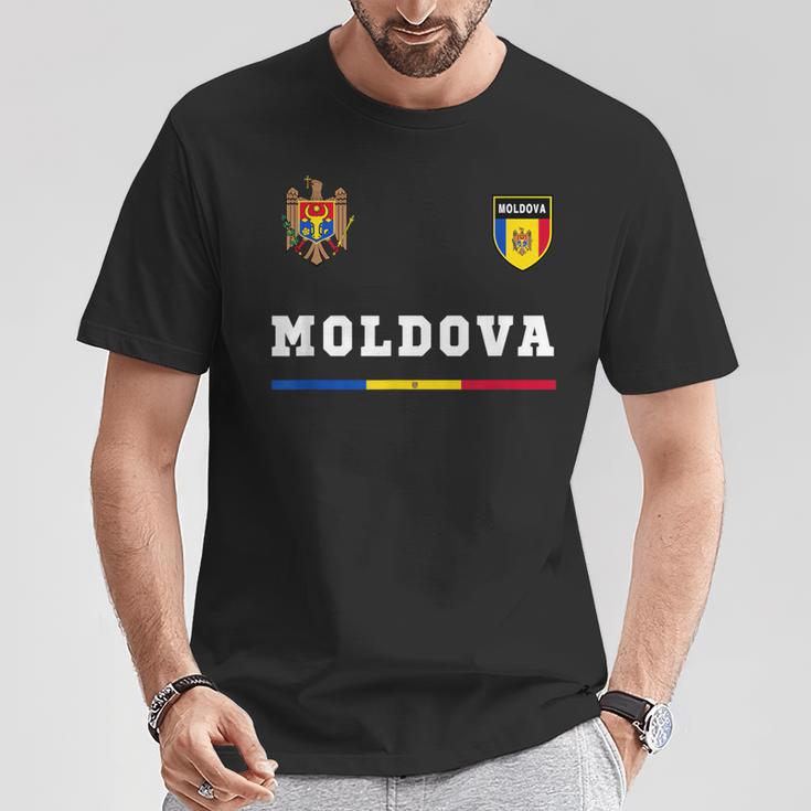 Moldova Sports Football Flag Football T-Shirt Lustige Geschenke