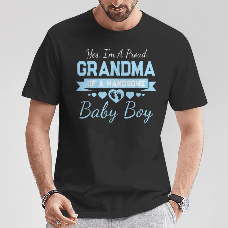 New Baby Announcement Boy 1St Time Grandma T-Shirt Funny Gifts