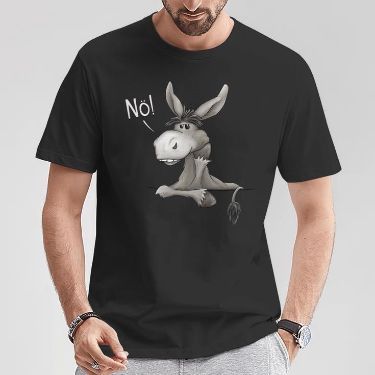 Nö Grummeliger Donkey Casual Stures Störrische Maultier T-Shirt Lustige Geschenke