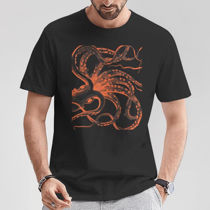 Octopus Tentacle Kraken Cthulhu Steampunk Ocean Sea Legend T-Shirt Lustige Geschenke