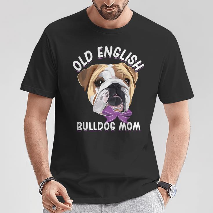 Old English Bulldog Mom Dog English Bulldog T-Shirt Lustige Geschenke