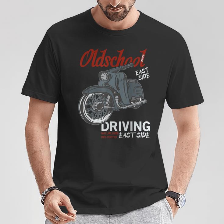 Oldschool Schwalbe Tuning Kr51 Simson Ddr Moped T-Shirt Lustige Geschenke