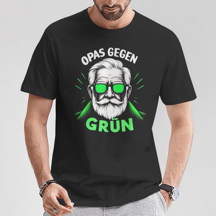 Opas Gegen Grüne Nein Danke T-Shirt Lustige Geschenke