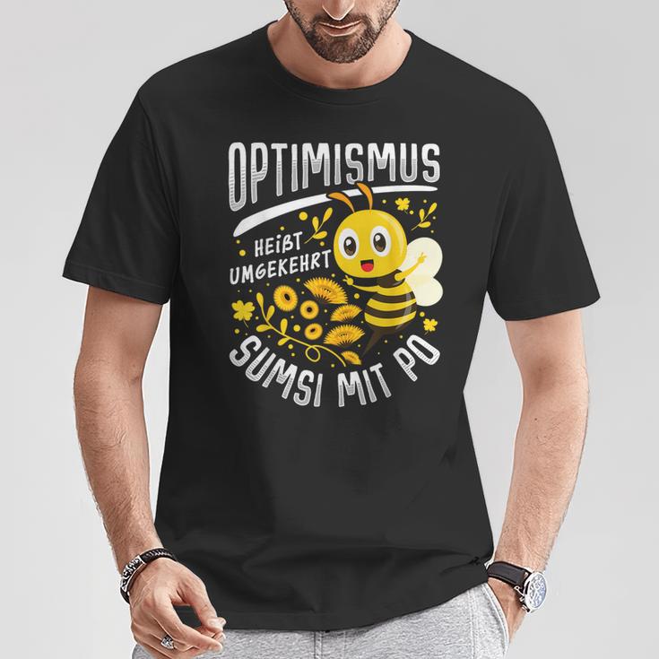 Optimismus Heißterversus Sumsi Mit Po Biene Honey Beekeeper T-Shirt Lustige Geschenke