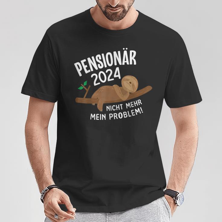 Pensionär 2024 Nicht Mehr Problem Sloth S T-Shirt Lustige Geschenke